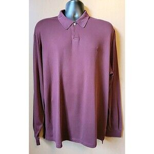 Polo By Ralph Lauren Men's Maroon Long Sleeved Collared Shirt | Size X-Large